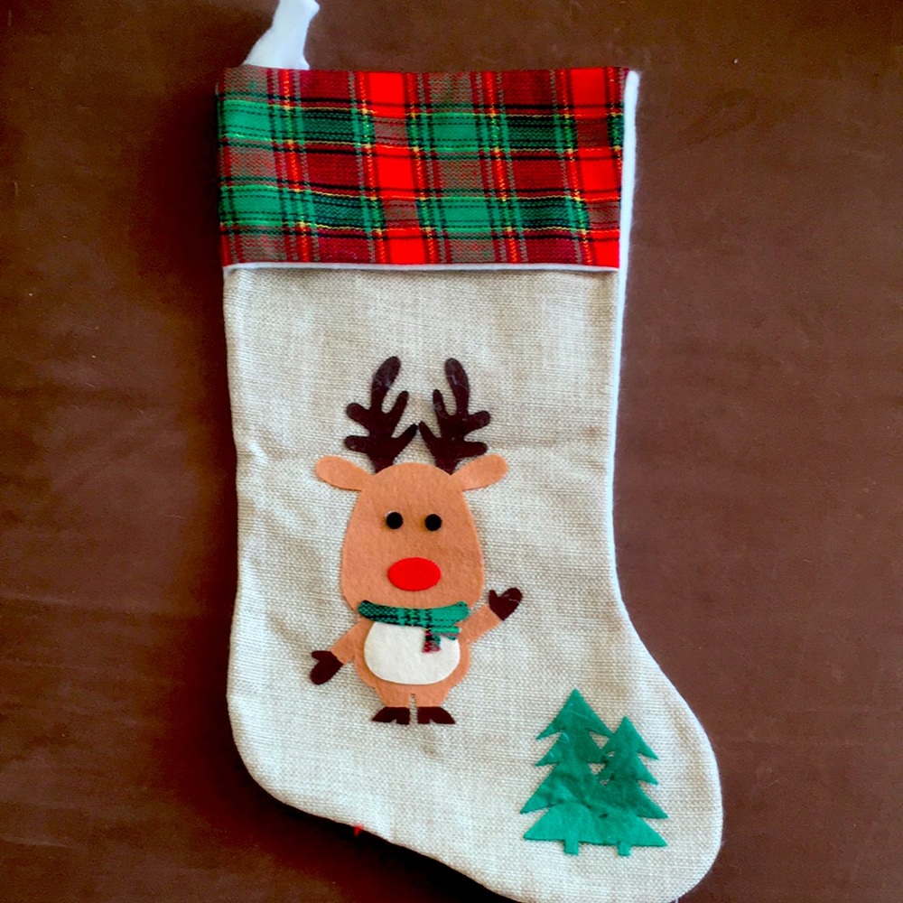 NWOT: Christmas Stocking 16” x 9” NES NWOT